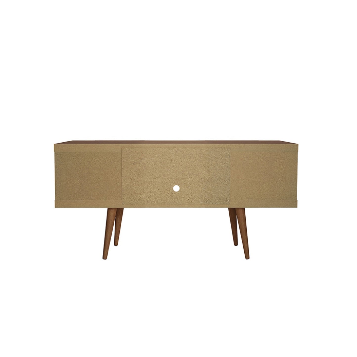 Eureka Modern 53.14" TV Stand with 4 Shelves - Maple Cream