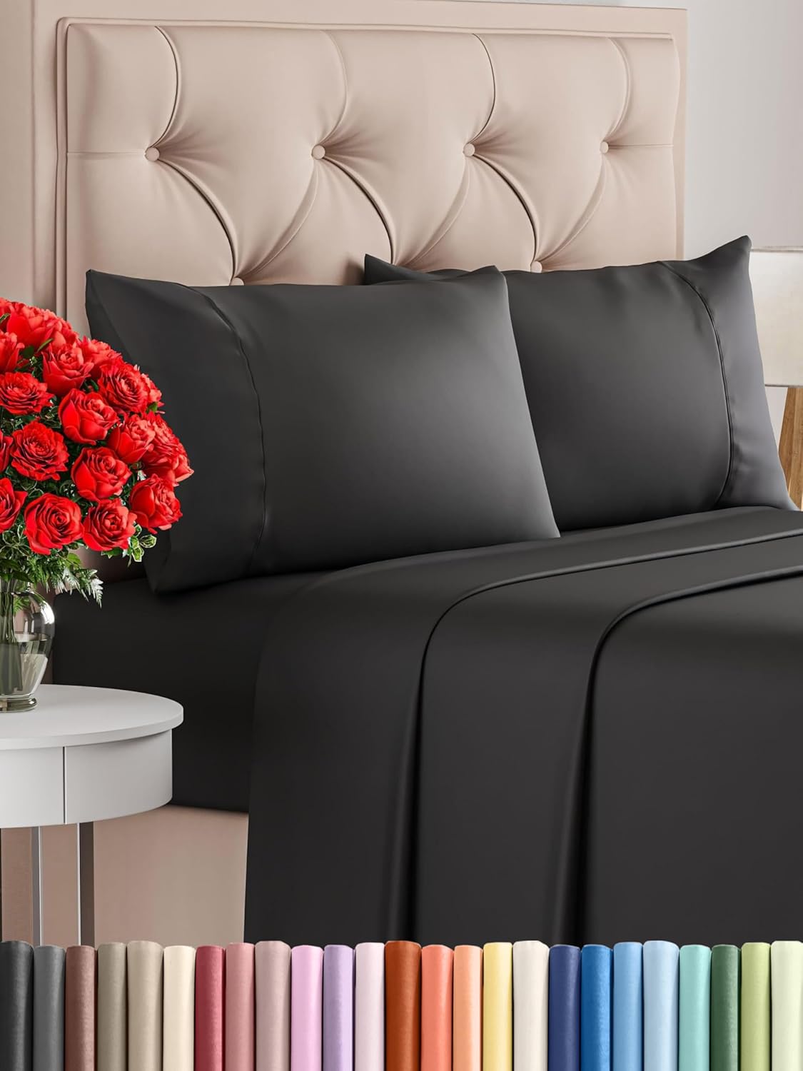 Queen 6 Piece Sheet Set - Comfy Breathable & Cooling - Ultra Soft Hotel Luxury Bedding Set w/ 8-16 Inch Deep Pockets - 1 Flat & 1 Fitted Sheet & 4 Pillowcases - Cozy, Wrinkle Free & Easy Care - White
