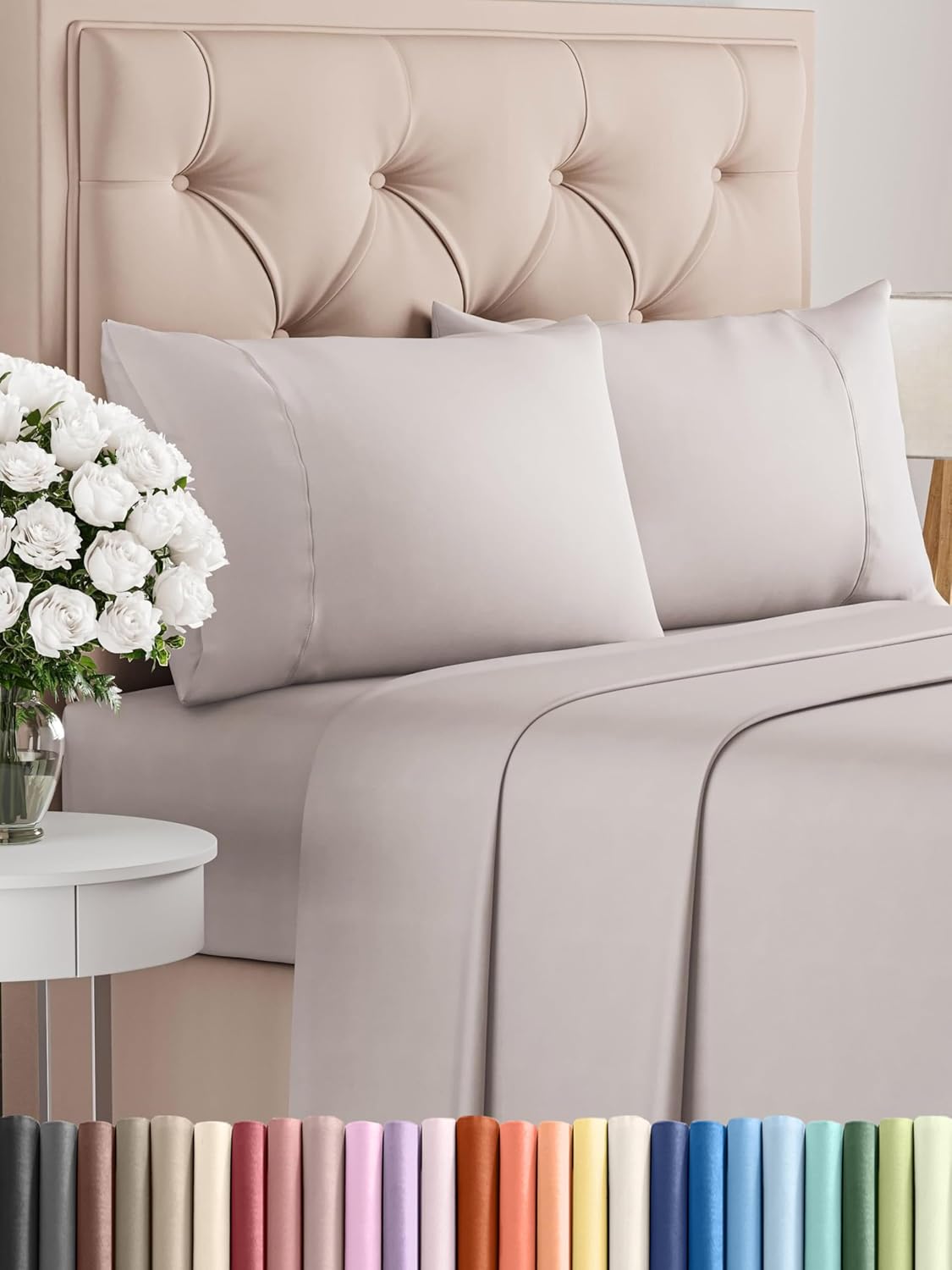Queen 6 Piece Sheet Set - Comfy Breathable & Cooling - Ultra Soft Hotel Luxury Bedding Set w/ 8-16 Inch Deep Pockets - 1 Flat & 1 Fitted Sheet & 4 Pillowcases - Cozy, Wrinkle Free & Easy Care - White