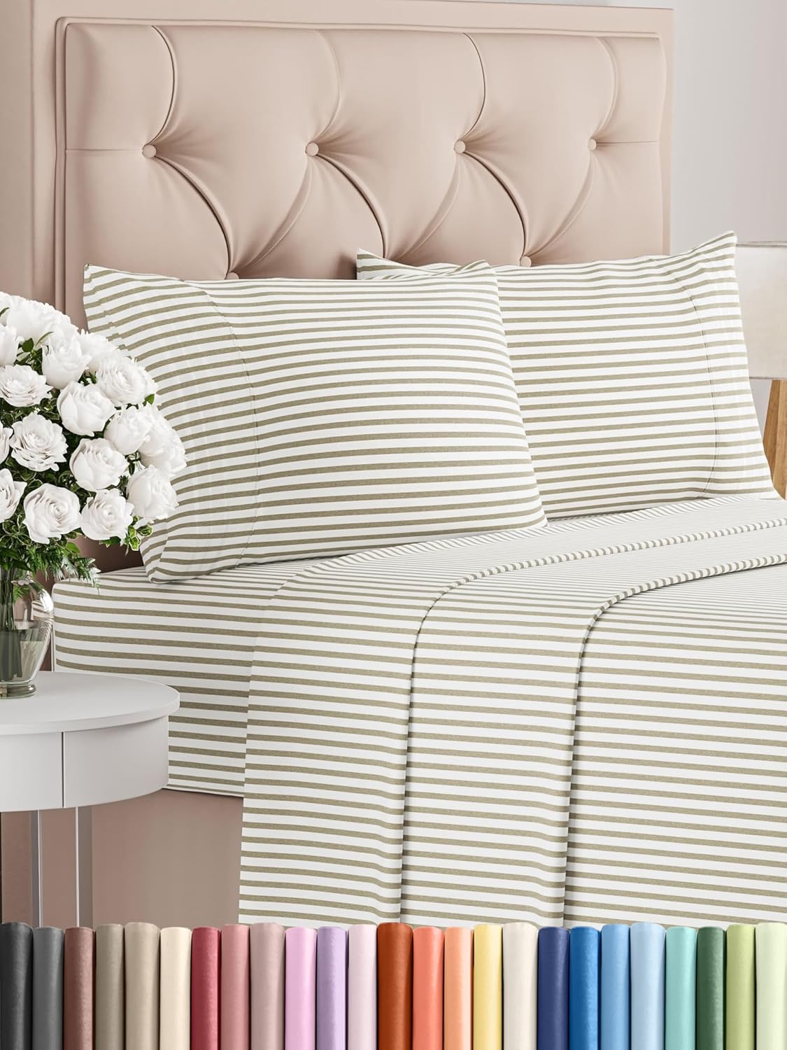 Queen 6 Piece Sheet Set - Comfy Breathable & Cooling - Ultra Soft Hotel Luxury Bedding Set w/ 8-16 Inch Deep Pockets - 1 Flat & 1 Fitted Sheet & 4 Pillowcases - Cozy, Wrinkle Free & Easy Care - White