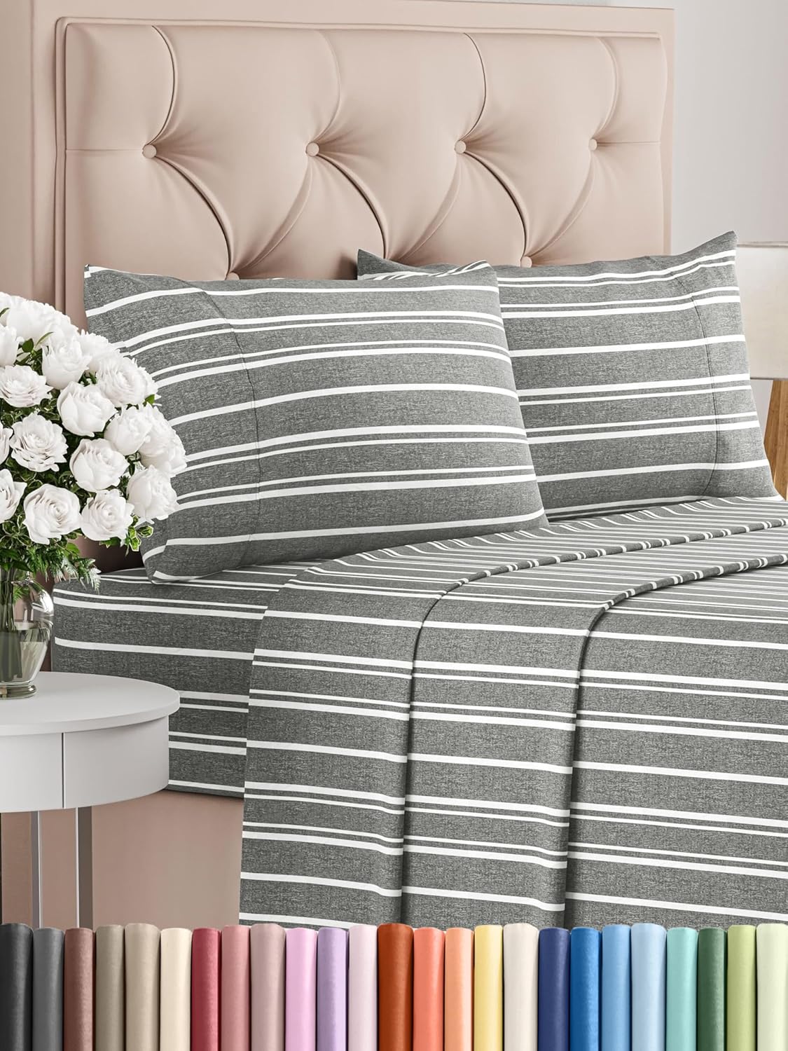 Queen 6 Piece Sheet Set - Comfy Breathable & Cooling - Ultra Soft Hotel Luxury Bedding Set w/ 8-16 Inch Deep Pockets - 1 Flat & 1 Fitted Sheet & 4 Pillowcases - Cozy, Wrinkle Free & Easy Care - White