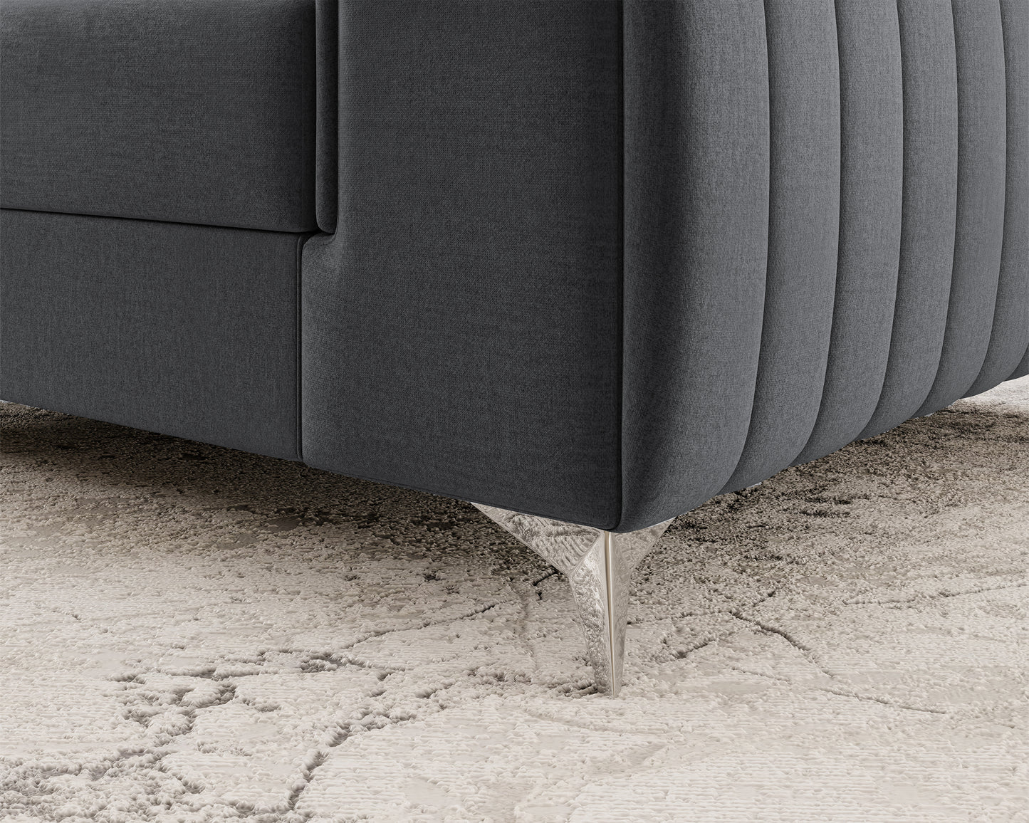 Laurence Modern Accent Chair - Dark Grey