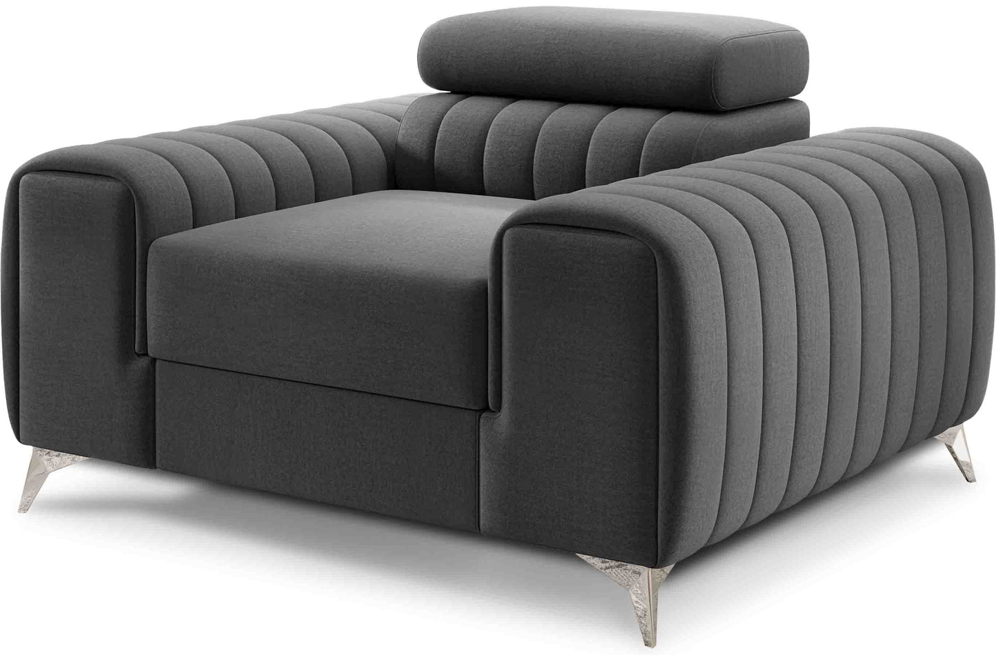 Laurence Modern Accent Chair - Dark Grey