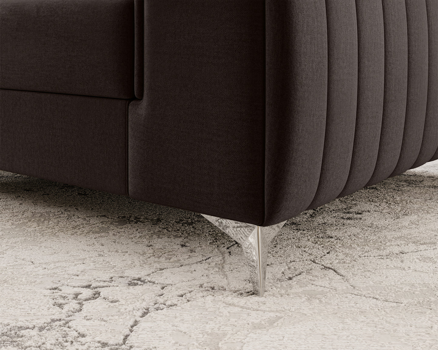 Laurence Modern Accent Chair - Dark Brown