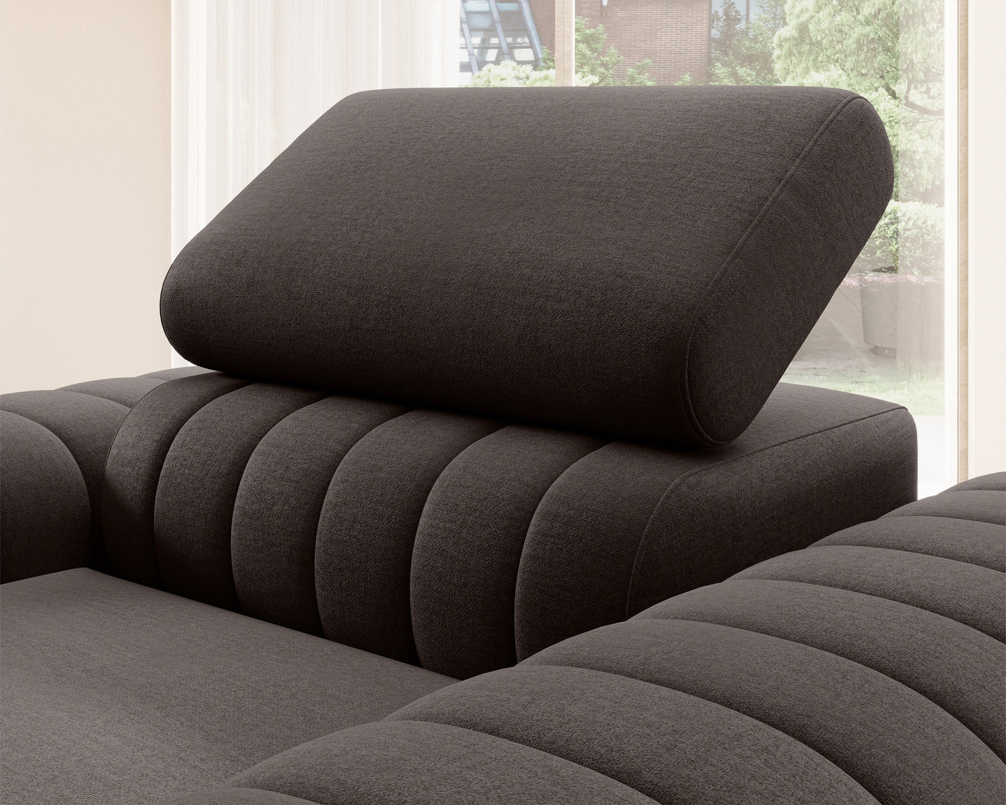 Laurence Modern Accent Chair - Dark Brown
