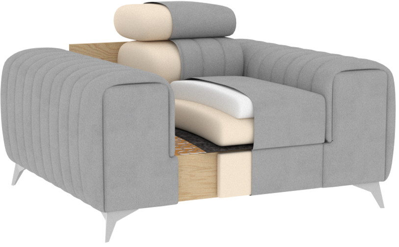 Laurence Modern Accent Chair - Dark Grey