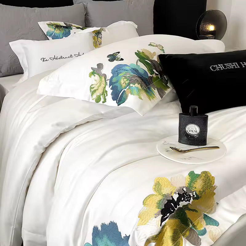 Marigold 800 TC Egyptian Cotton Duvet Set - White