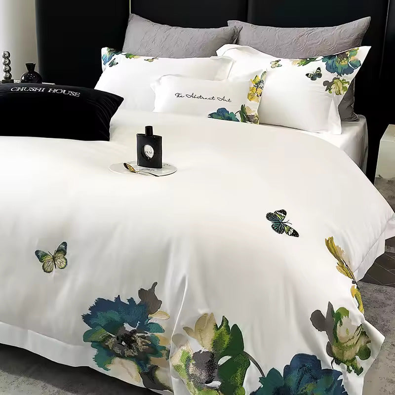 Marigold 800 TC Egyptian Cotton Duvet Set - White