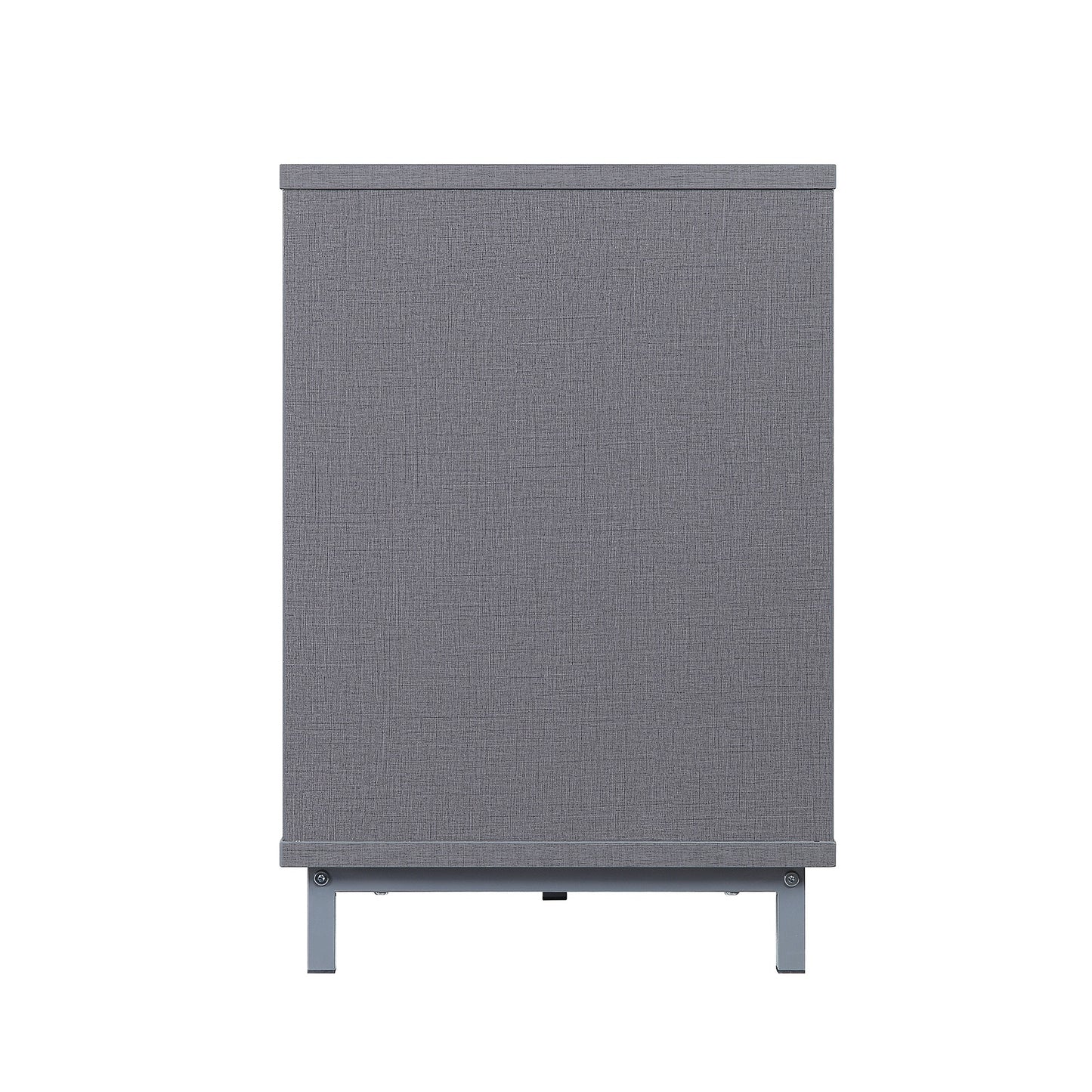 Firey 60" TV Stand/Fireplace with Glass Shelves - Grey Gloss