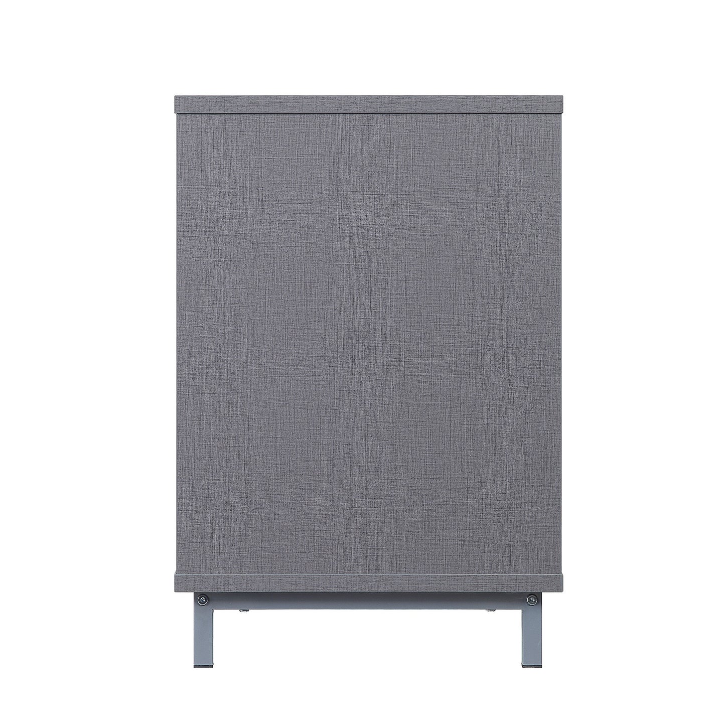 Firey 60" TV Stand/Fireplace with Glass Shelves - Grey Gloss