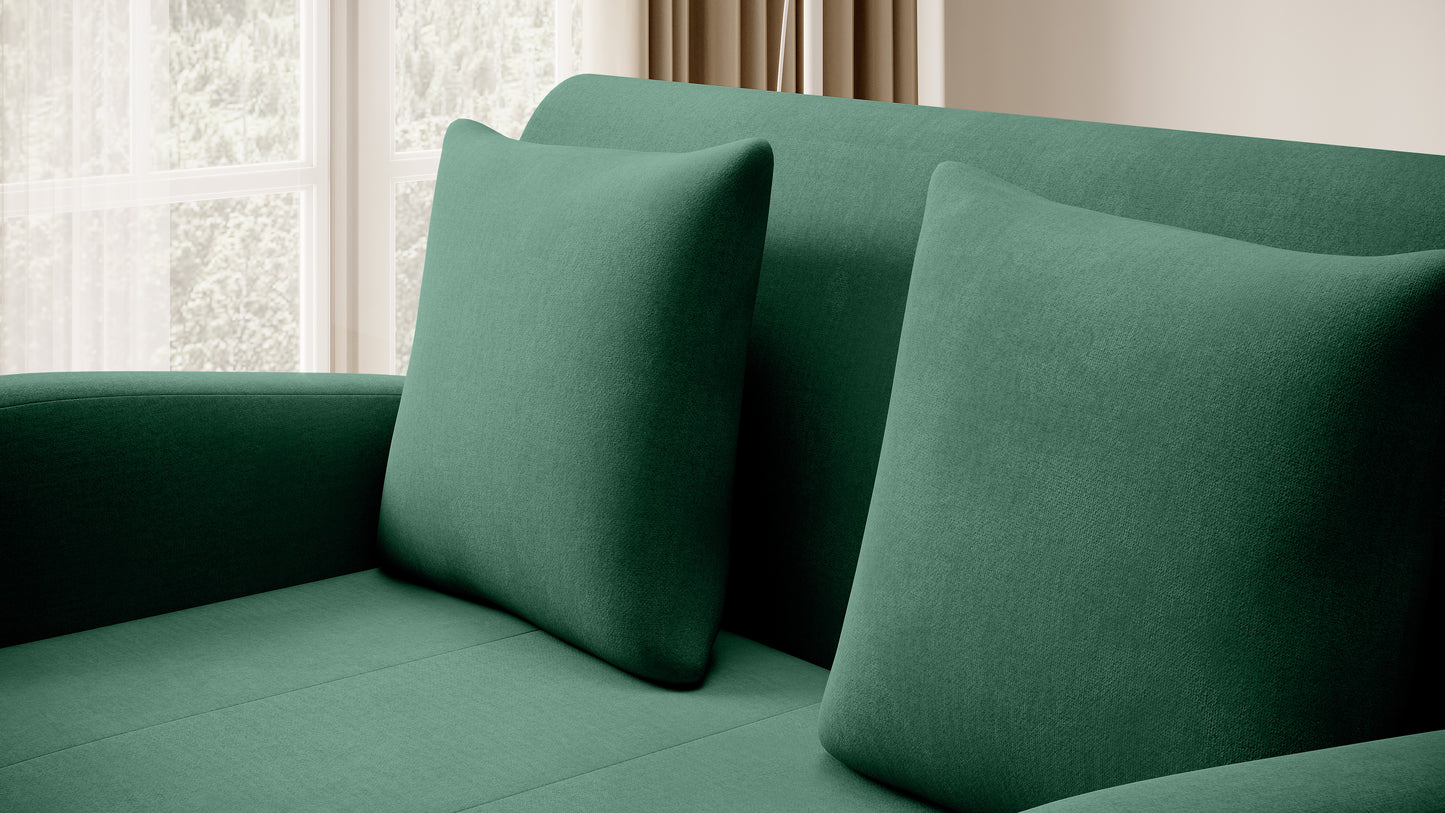 Ario Condo Style 2 Seater Storage Sleeper Sofa - Green