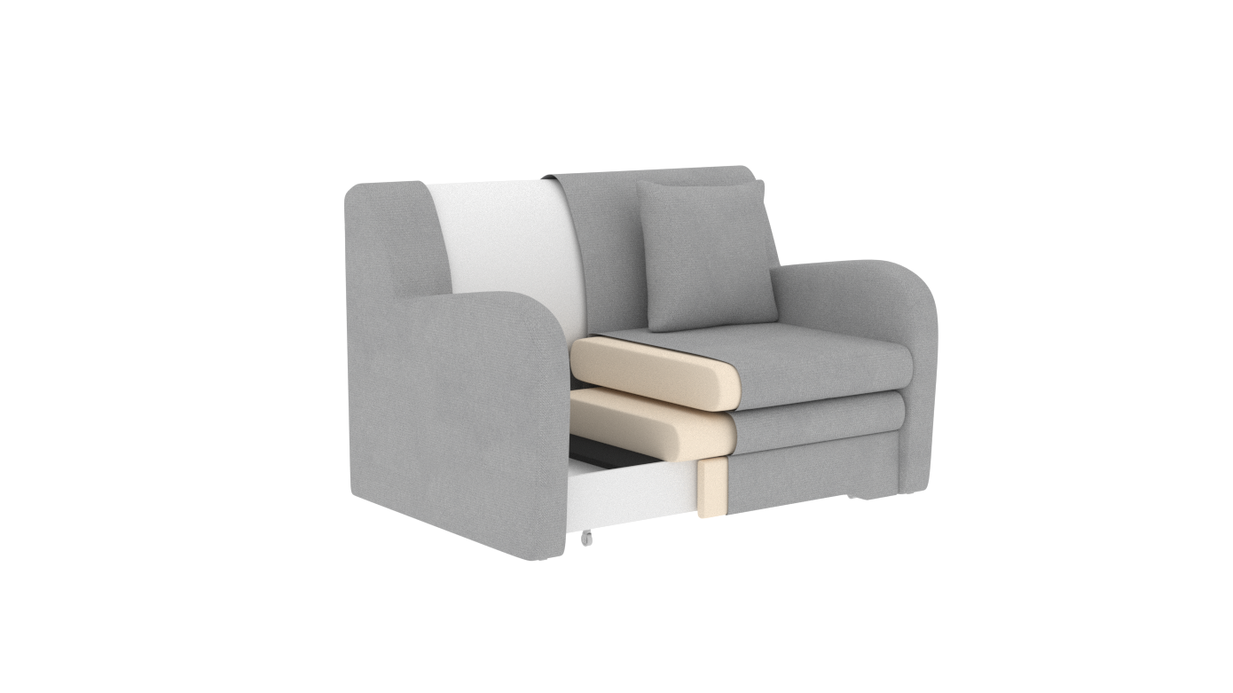 Ario Condo Style 2 Seater Storage Sleeper Sofa - Blue