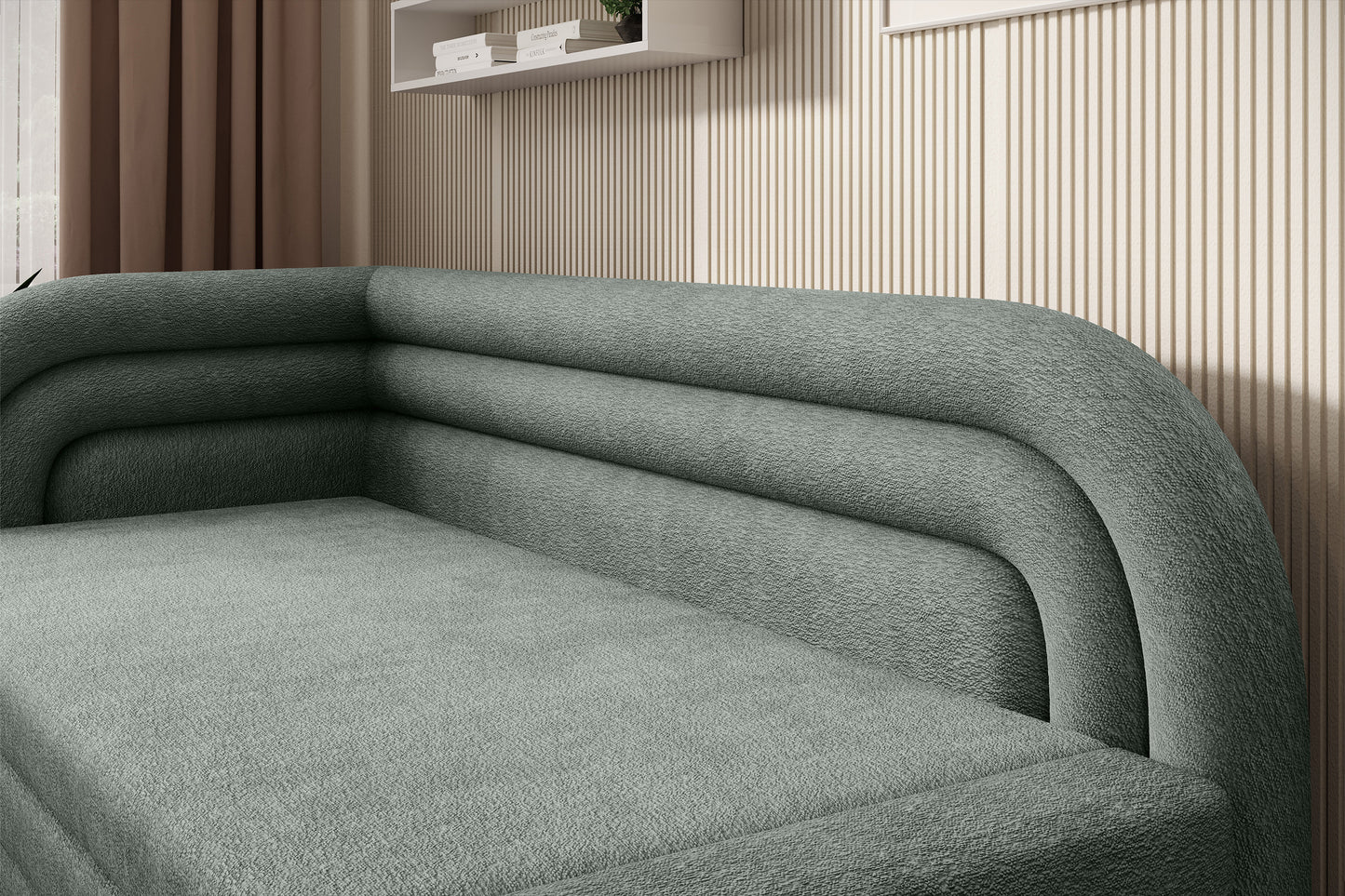 Fabillo Storage Sleeper Sofa - Moss Green