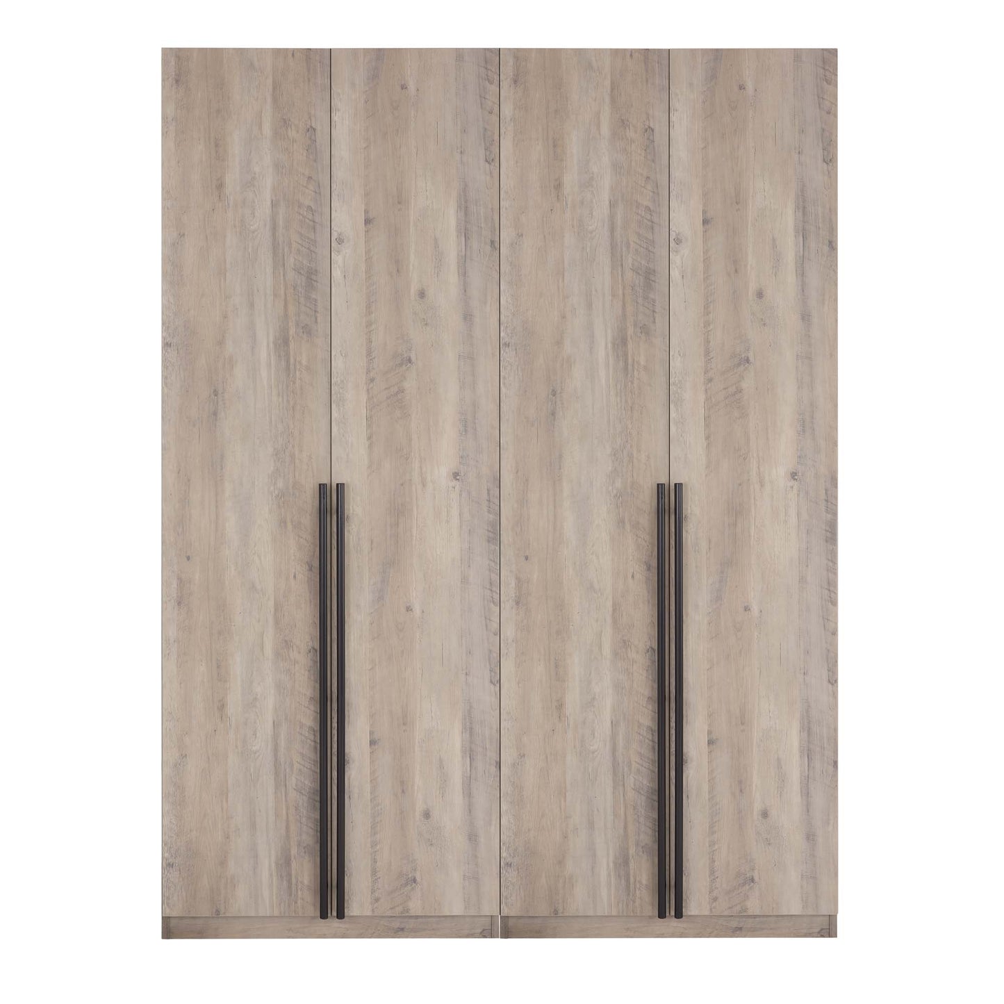 Genoa Modern 2-Piece Freestanding Wardrobe - Rustic Grey