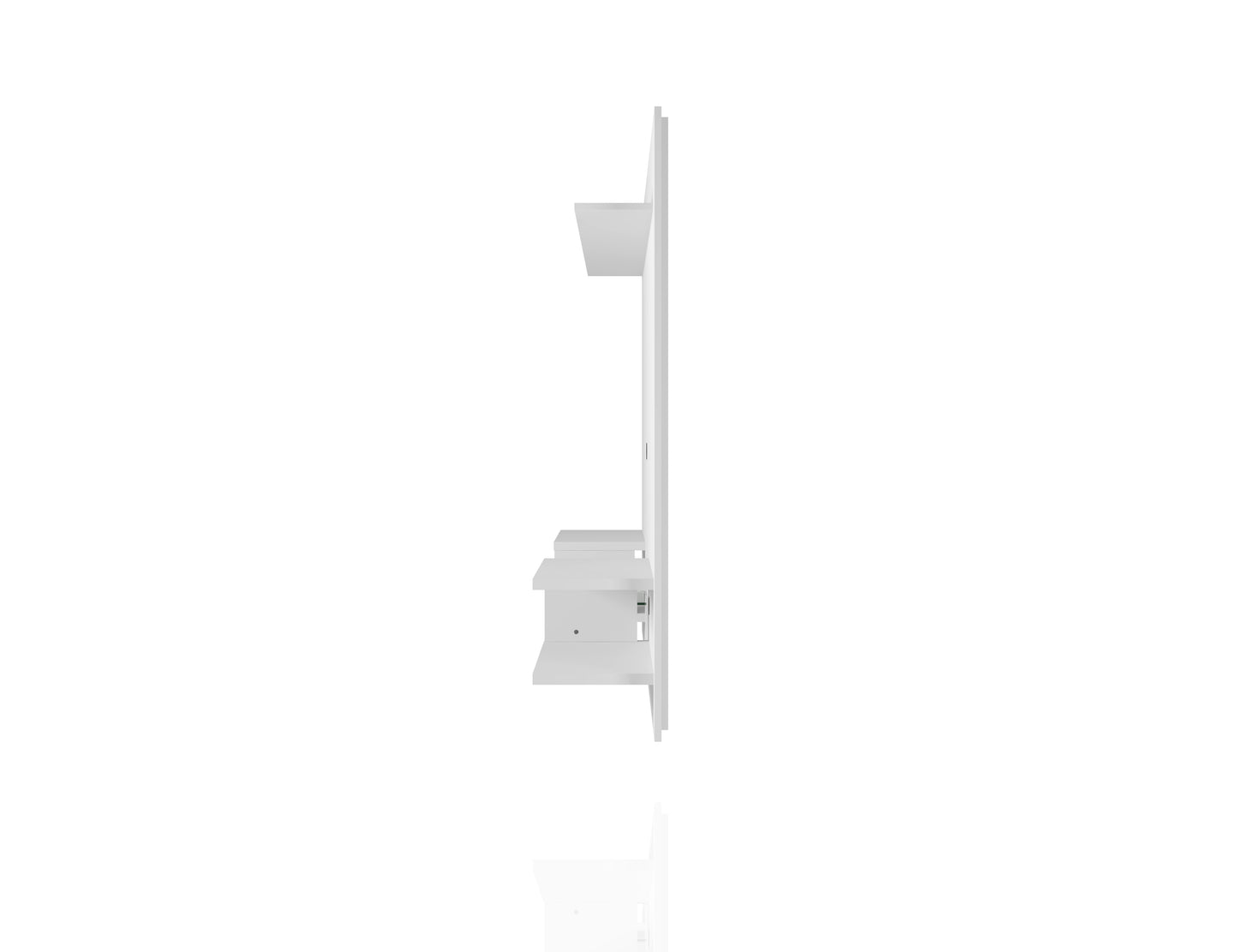 Augusta Modern Floating Shelved Entertainment Center - White Gloss