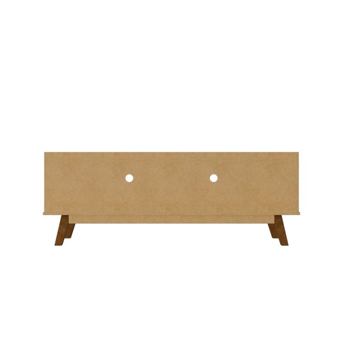 Marcus Mid-Century Modern TV Stand with 2  Drawers - Grey/Brown