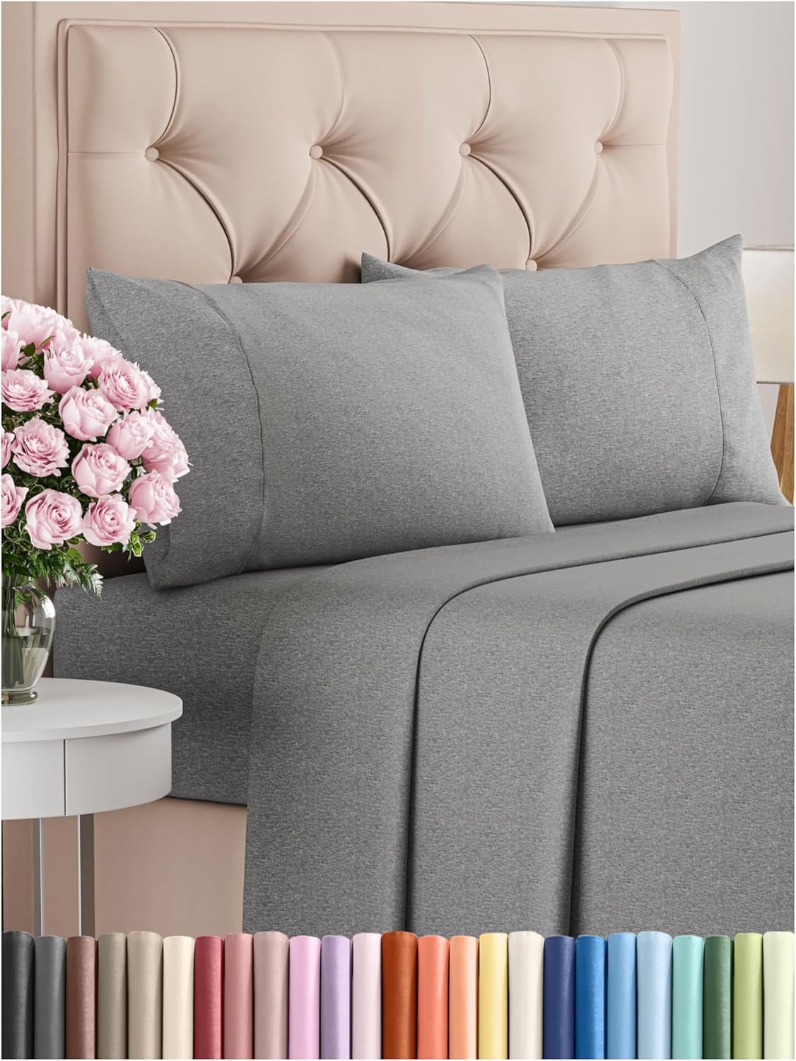 Queen 6 Piece Sheet Set - Comfy Breathable & Cooling - Ultra Soft Hotel Luxury Bedding Set w/ 8-16 Inch Deep Pockets - 1 Flat & 1 Fitted Sheet & 4 Pillowcases - Cozy, Wrinkle Free & Easy Care - White