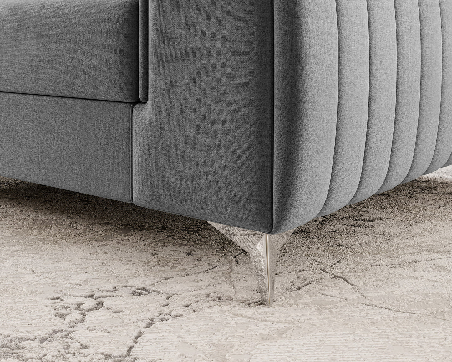 Laurence Modern Accent Chair - Light Grey