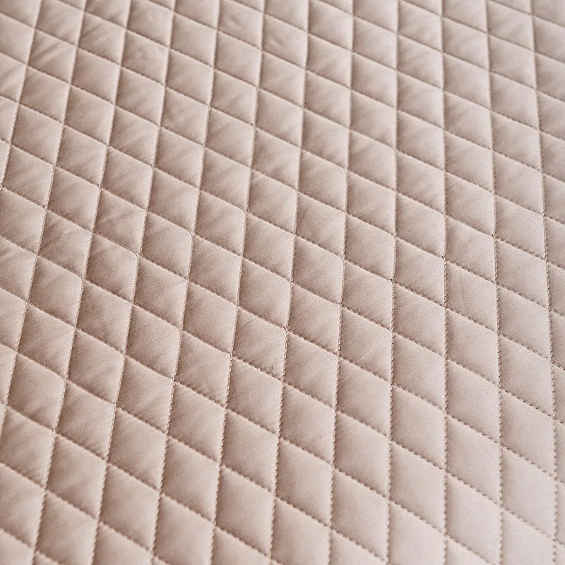 Avignon 3 Pc Light Weight Quilted Comforter Set - Champagne/Dark Grey/Beige/Steel Blue/Burgundy/White/Olive Green/Blush Pink