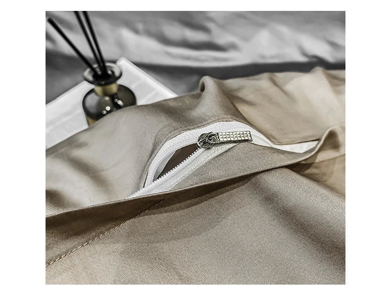 Royal Retreat Fine Gold Embroidered 600 TC Duvet Set - Purple/Dark Grey/White/Steel Blue/Light Grey/Jade Green/Peach Pink/Champagne/Blue/Beige/Aqua Green/Emerald Green