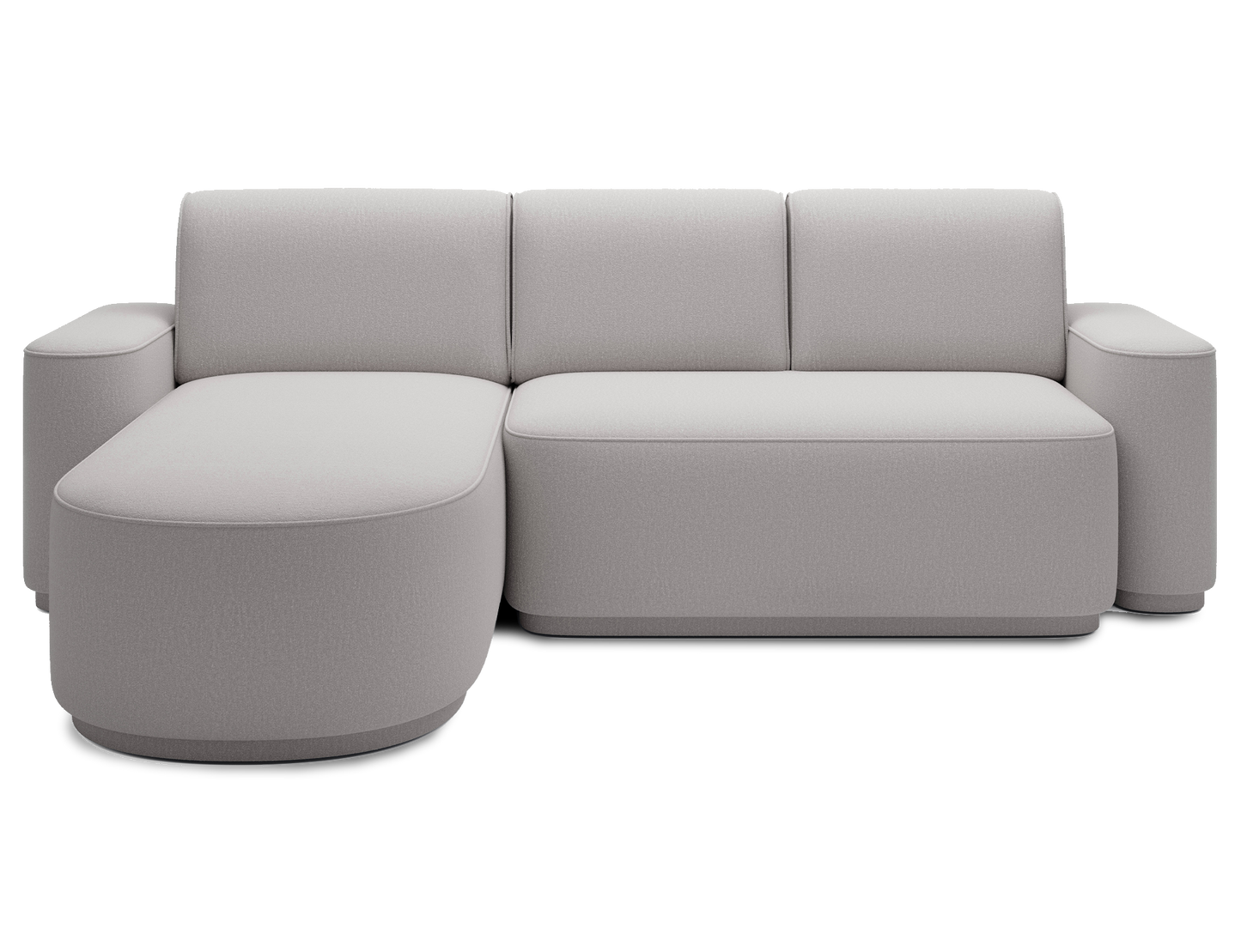 Aurumm 4 Seater Storage Sleeper Chaise Sofa - Light Grey