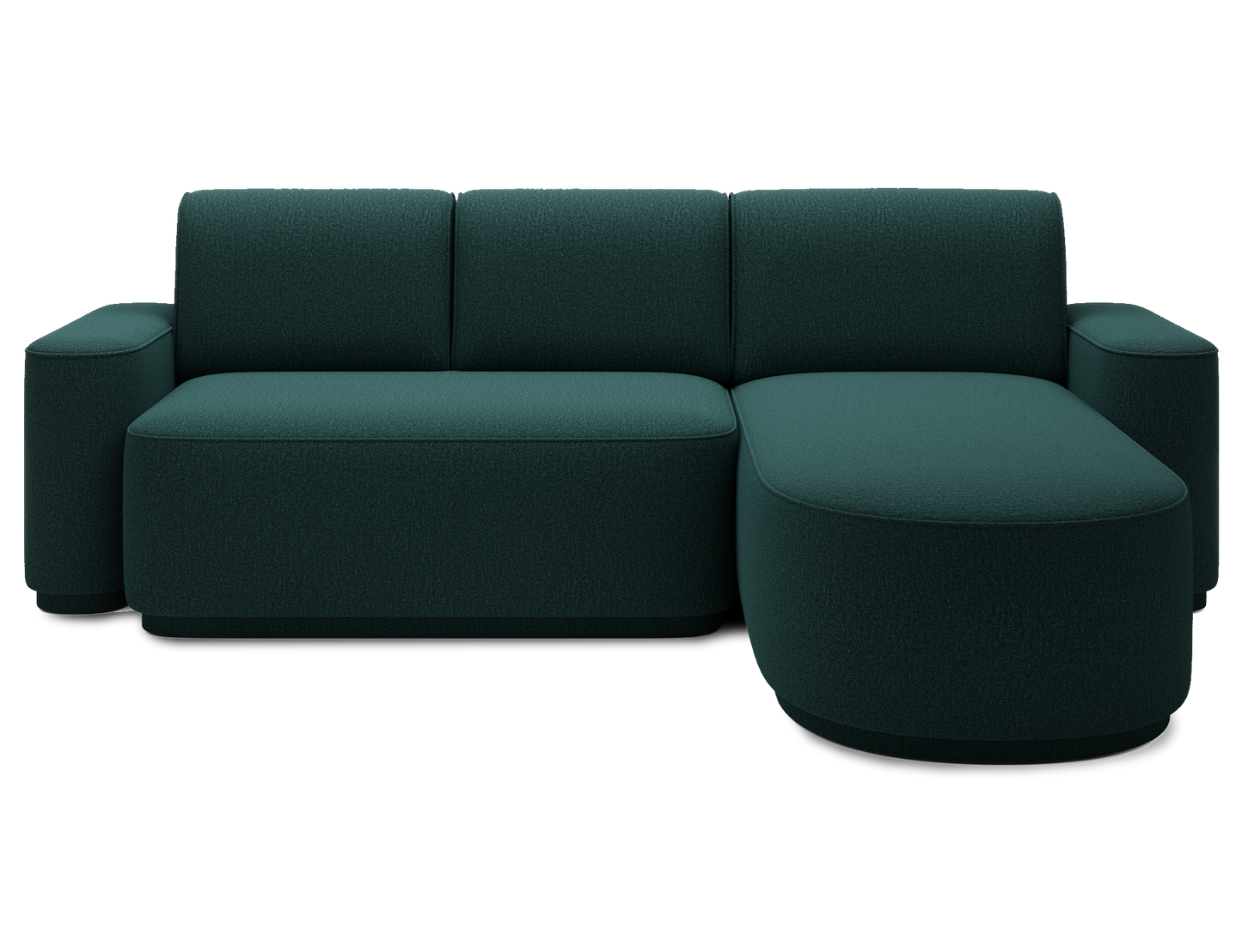 Aurumm 4 Seater Storage Sleeper Chaise Sofa - Emerald Green