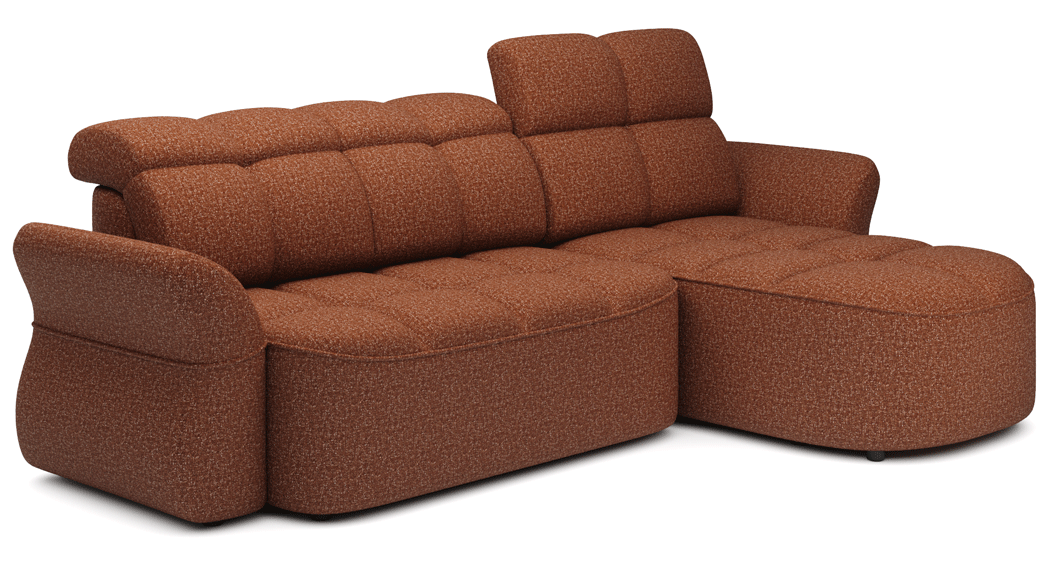 Beneth Storage Sleeper Chaise Sofa - Brick Rust