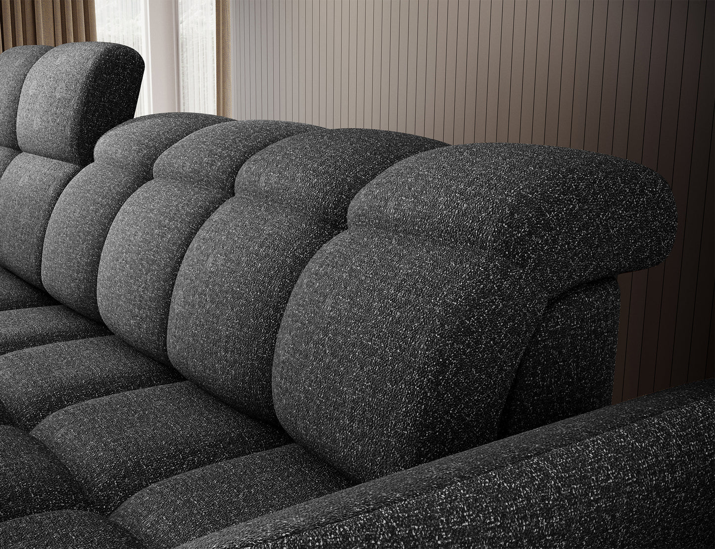 Beneth Storage Sleeper Chaise Sofa - Grey