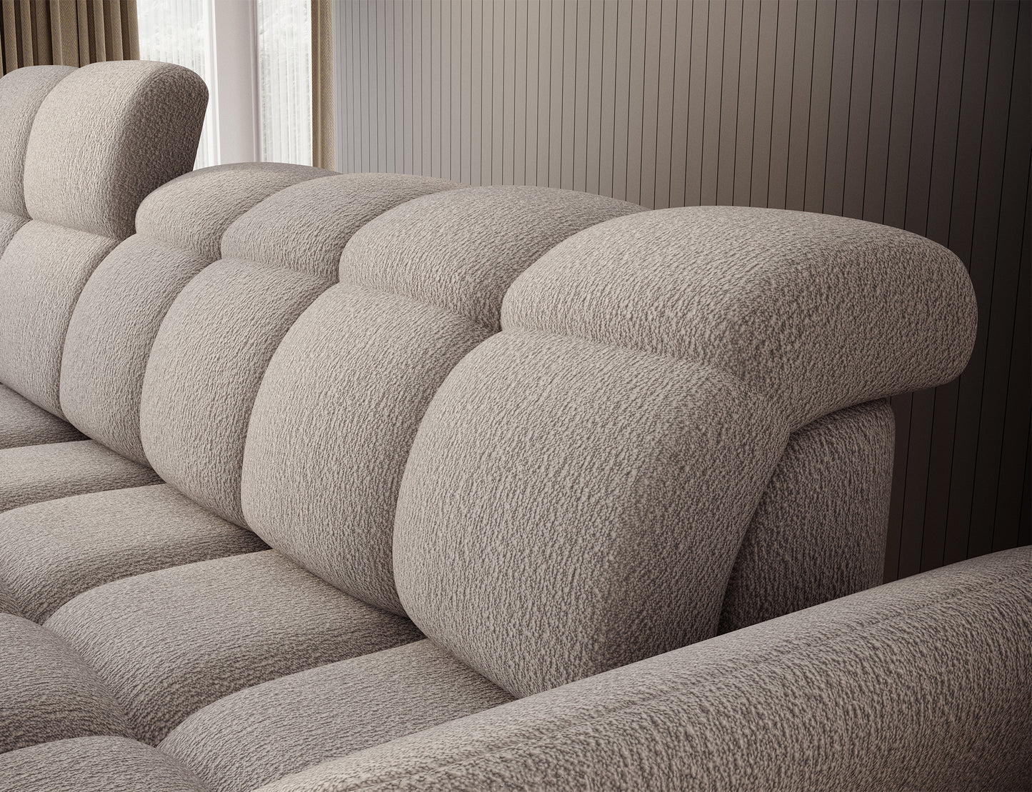 Beneth Storage Sleeper Chaise Sofa - Ivory Cream