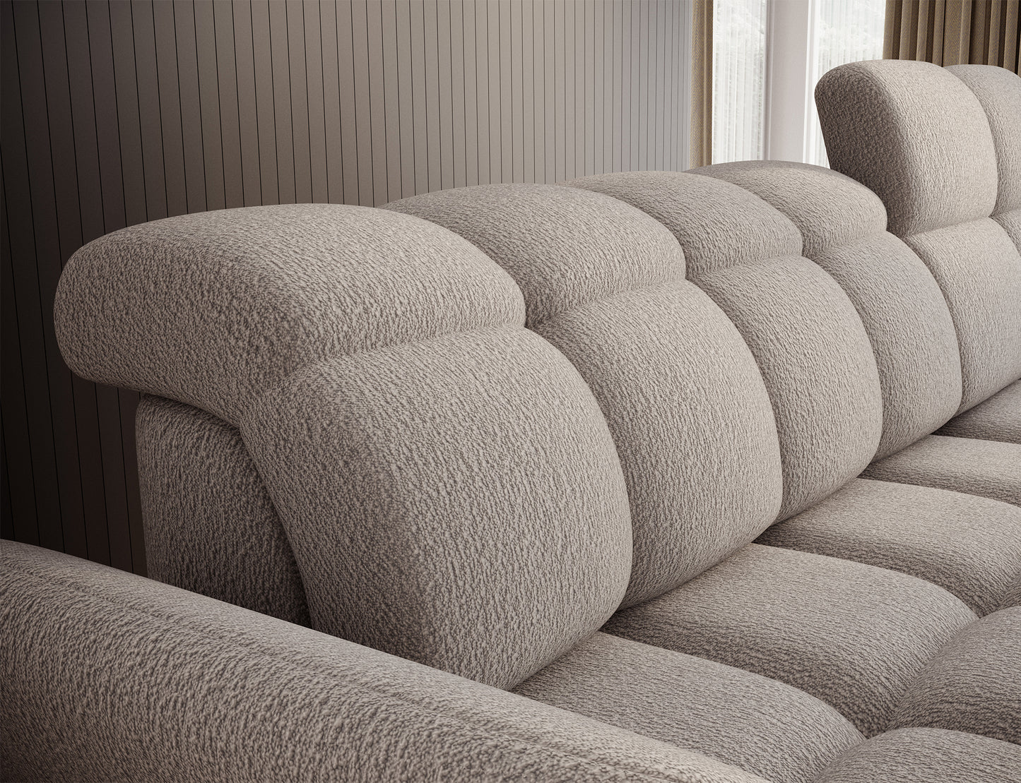 Beneth Storage Sleeper Chaise Sofa - Ivory Cream