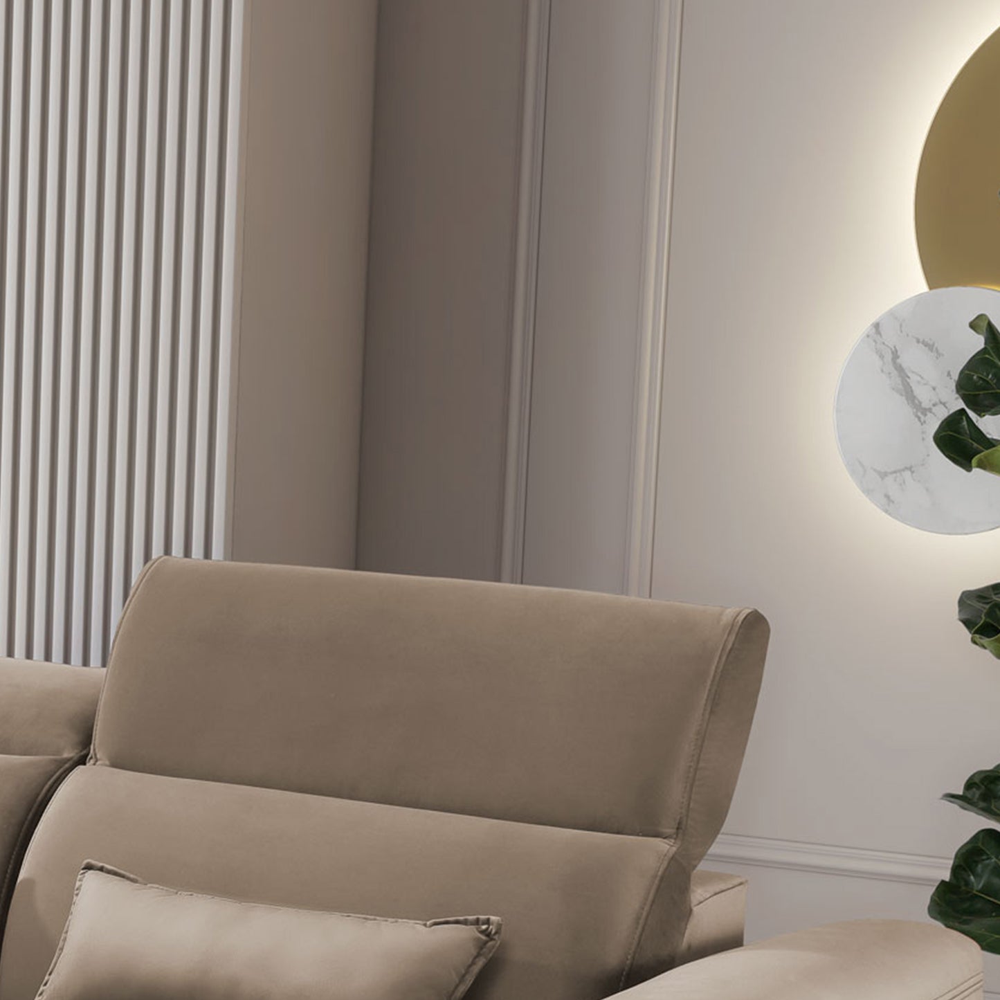 Foble Sectional Storage Sleeper Chaise Sofa - Beige