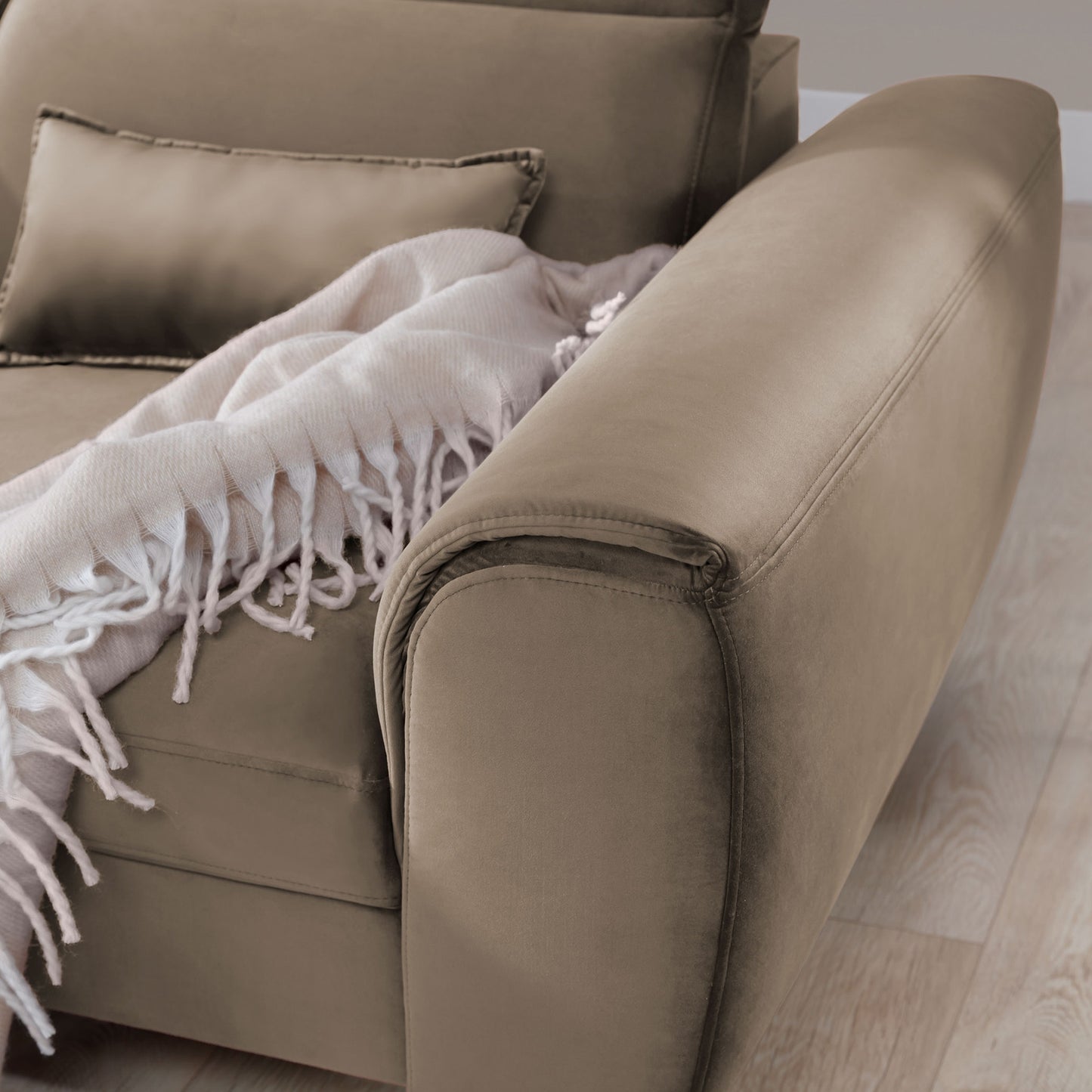 Foble Sectional Storage Sleeper Chaise Sofa - Beige