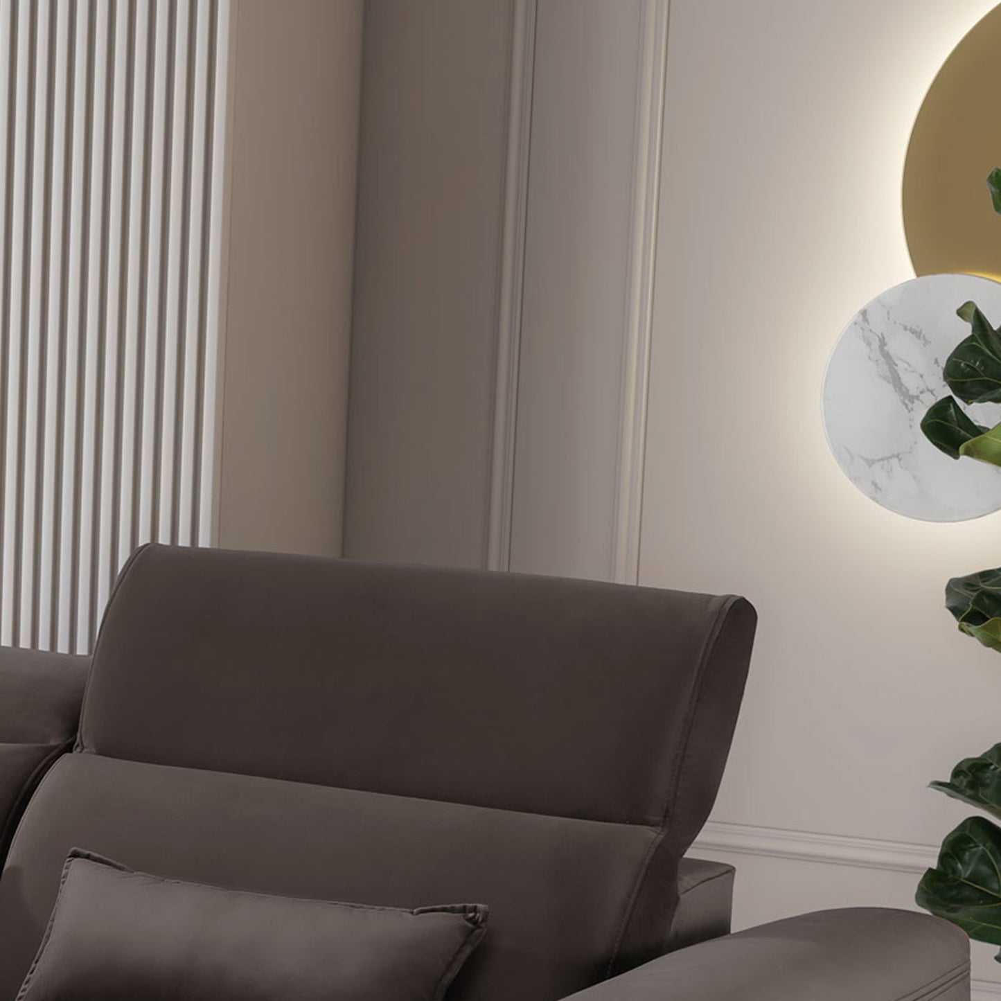 Foble Sectional Storage Sleeper Chaise Sofa - Dark Brown