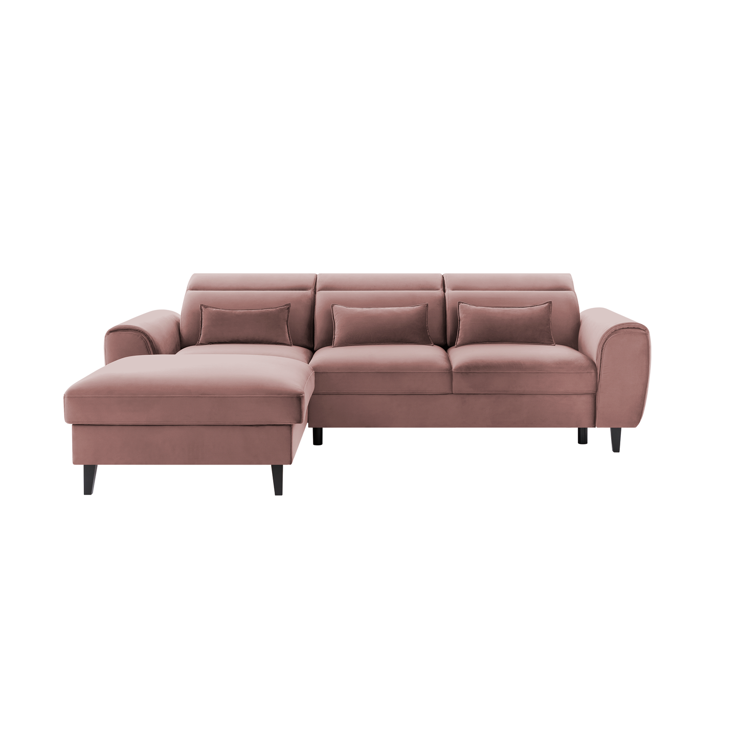 Foble Sectional Storage Sleeper Chaise Sofa - Blush