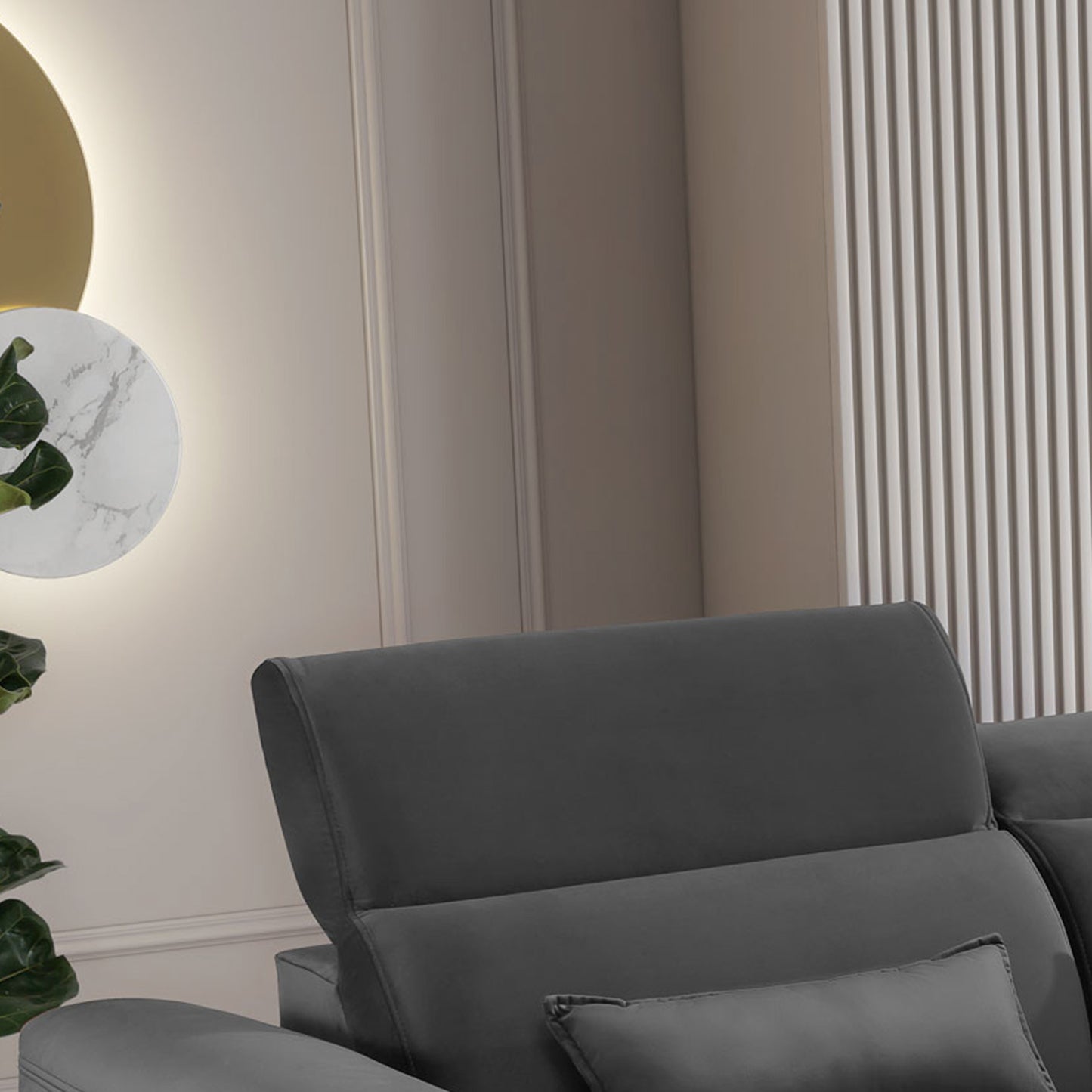 Foble Sectional Storage Sleeper Chaise Sofa - Dark Grey