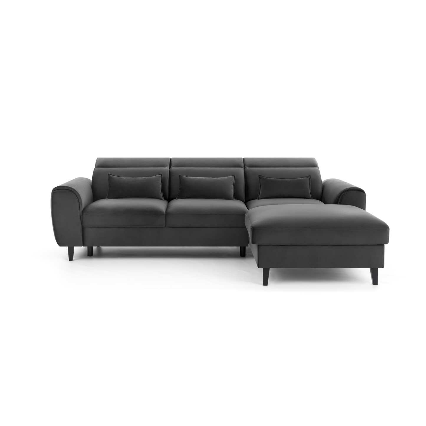 Foble Sectional Storage Sleeper Chaise Sofa - Dark Grey