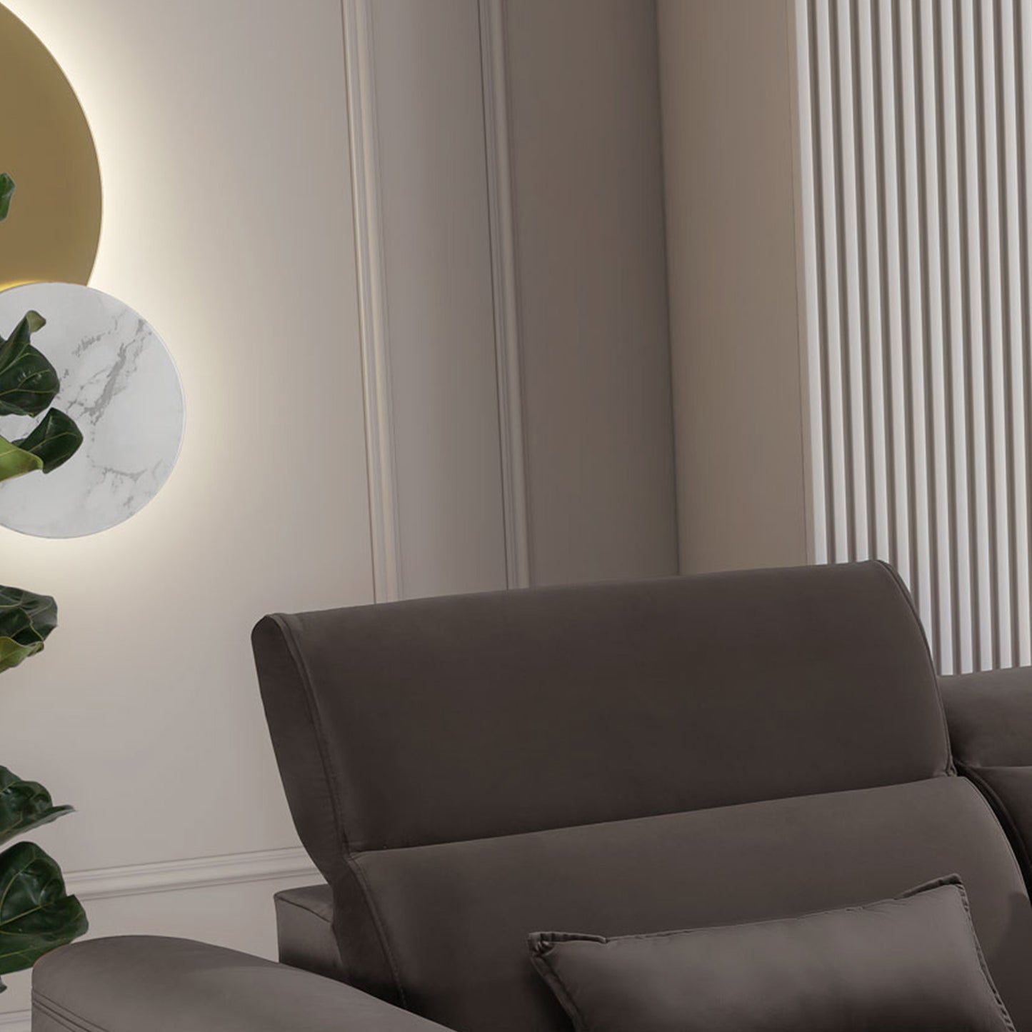 Foble Sectional Storage Sleeper Chaise Sofa - Dark Brown