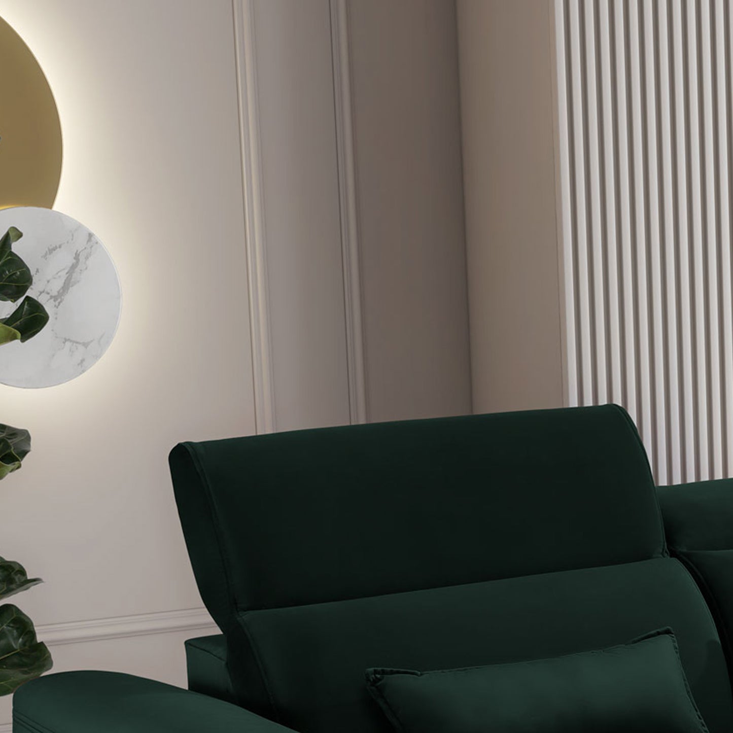 Foble Sectional Storage Sleeper Chaise Sofa - Emerald Green