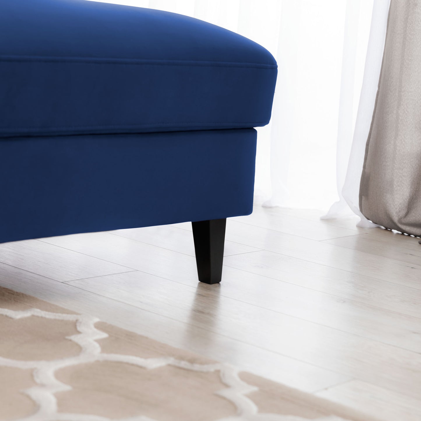 Foble Sectional Storage Sleeper Chaise Sofa - Royal Blue