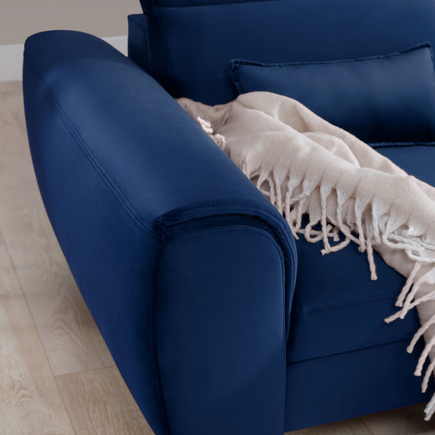 Foble Sectional Storage Sleeper Chaise Sofa - Royal Blue