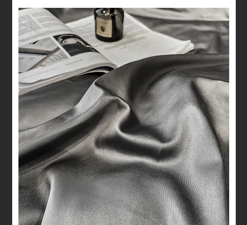 Royal Retreat Fine Gold Embroidered 600 TC Duvet Set - Purple/Dark Grey/White/Steel Blue/Light Grey/Jade Green/Peach Pink/Champagne/Blue/Beige/Aqua Green/Emerald Green