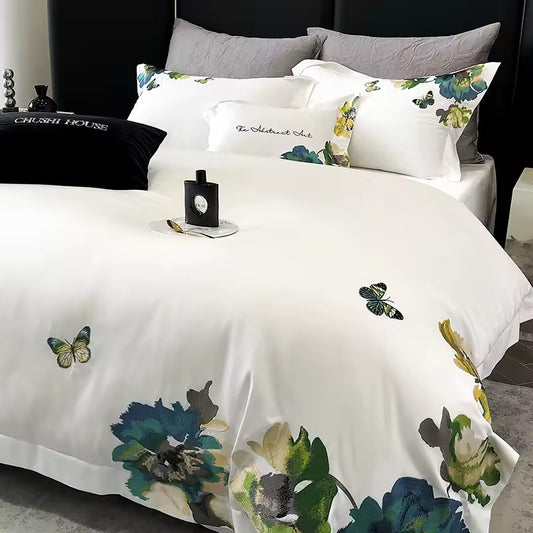 Marigold 800 TC Egyptian Cotton Duvet Set - White