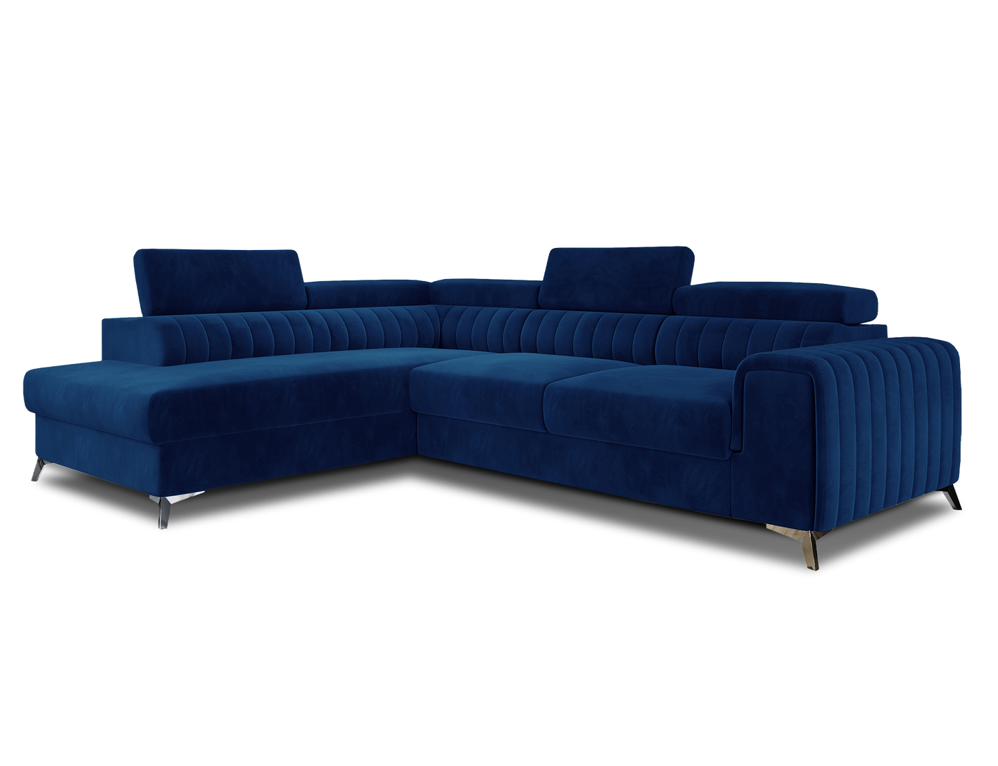 Laurence Sectional Storage Sleeper Chaise Sofa - Blue
