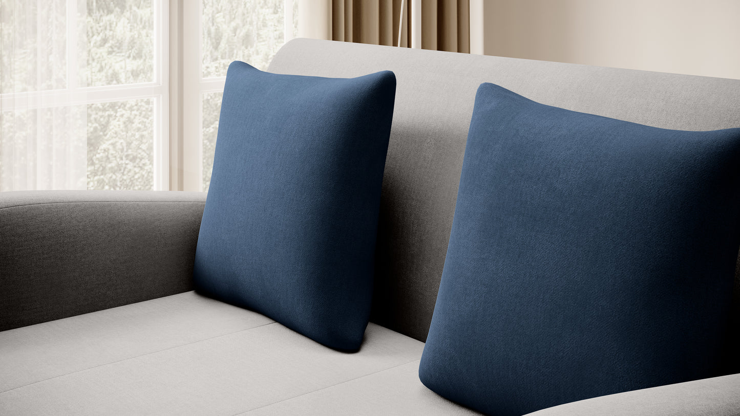 Ario Condo Style 2 Seater Storage Sleeper Sofa - Grey/Navy