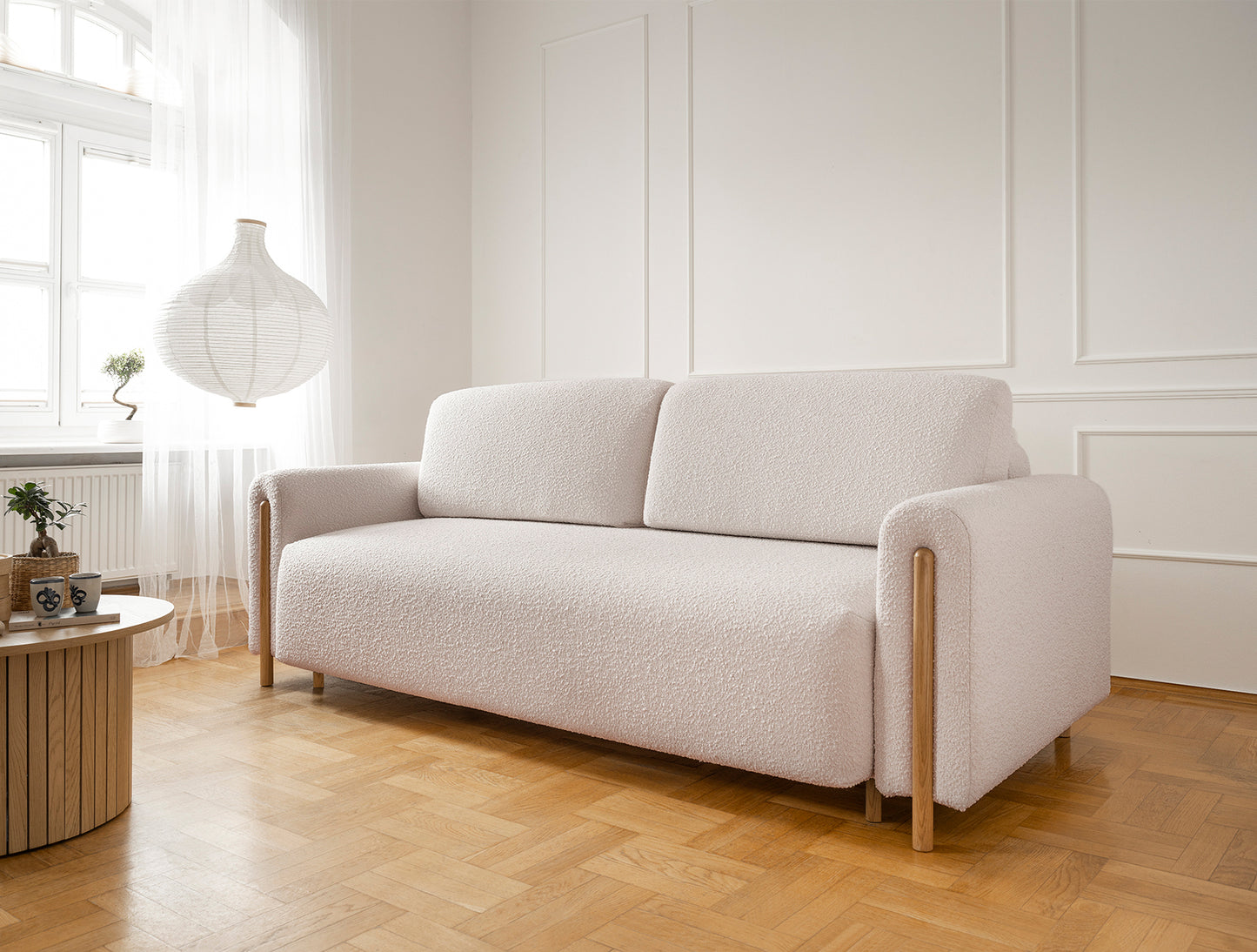 Arcadova 3 Seater Storage Sleeper Sofa - Beige