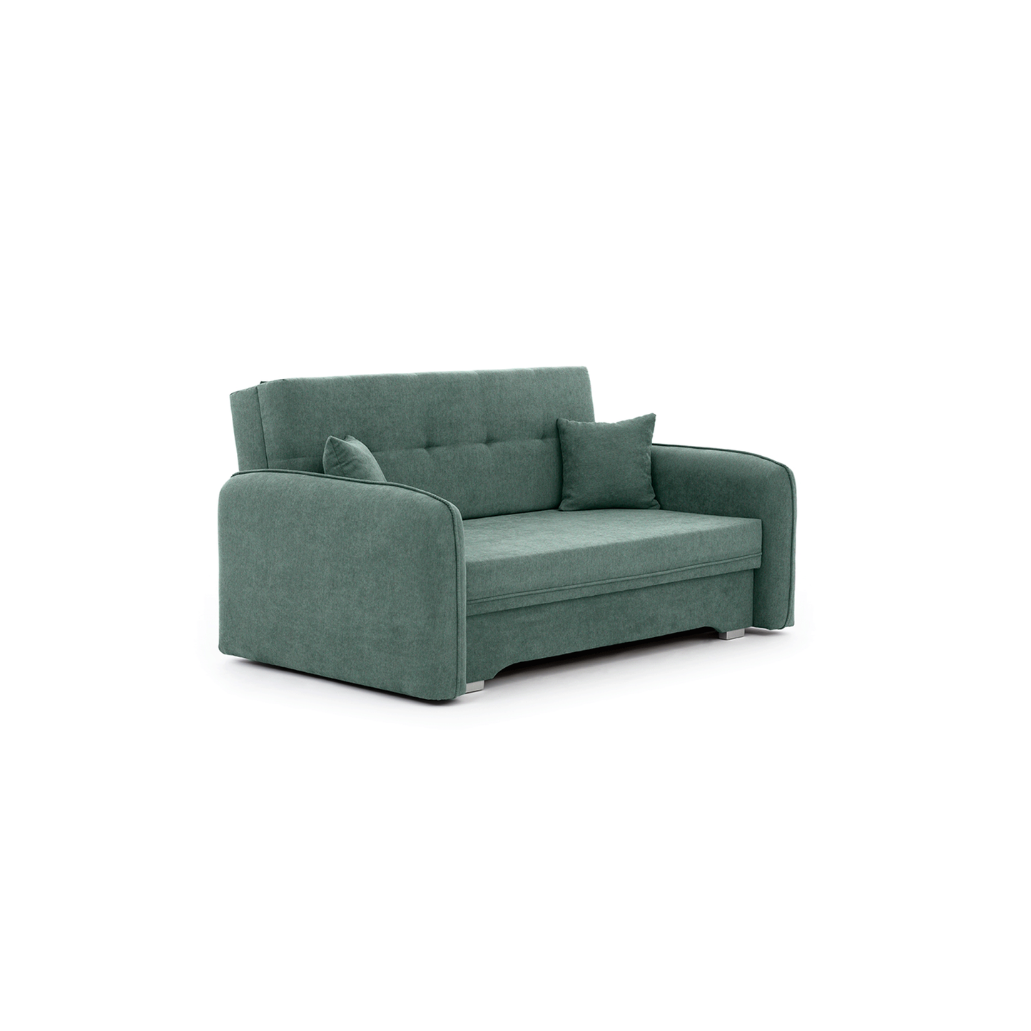 Laine Condo Style 2 Seater Storage Sleeper Sofa - Jade Green