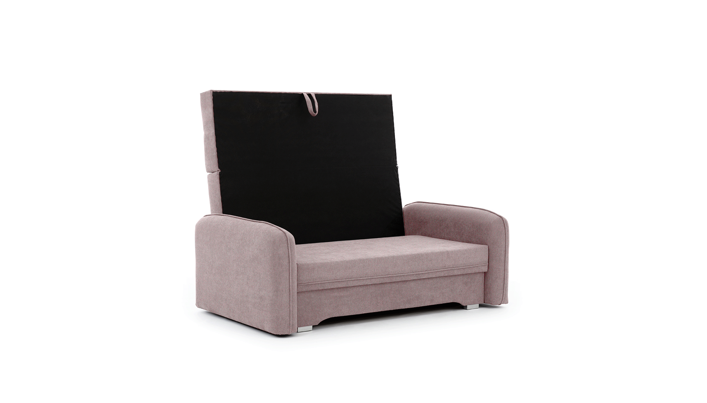 Laine Condo Style 2 Seater Storage Sleeper Sofa - Blush