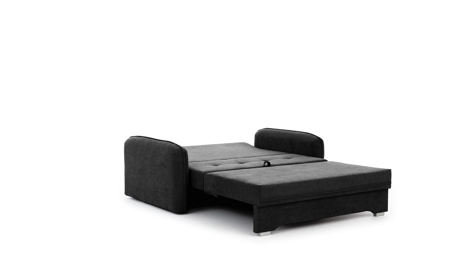 Laine Condo Style 2 Seater Storage Sleeper Sofa - Black