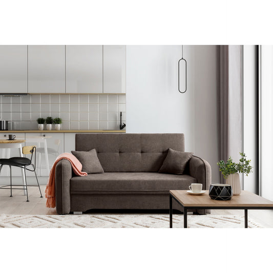 Laine Condo Style 2 Seater Storage Sleeper Sofa - Brown