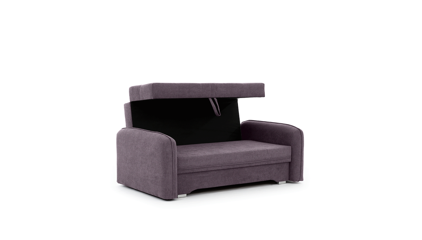 Laine Condo Style 2 Seater Storage Sleeper Sofa - Plum Purple